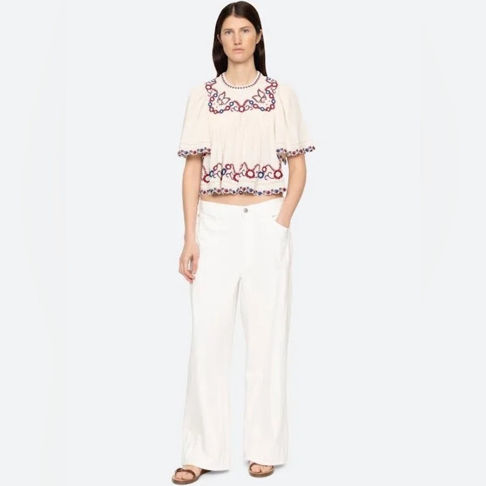 Sea New York Soren Embroidered Top Sz-XS